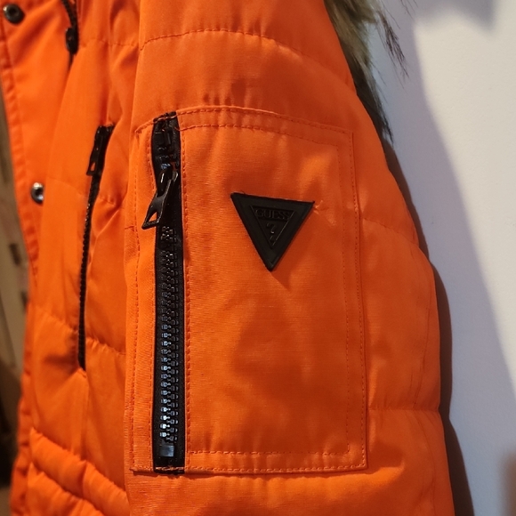 Guess Orange Puffer Jacket - Picture 6 of 16
